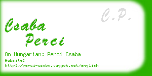 csaba perci business card